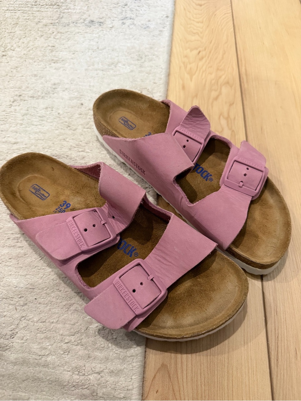 Birkenstock Arizona Two-Strap Sandals in Dusty Pink